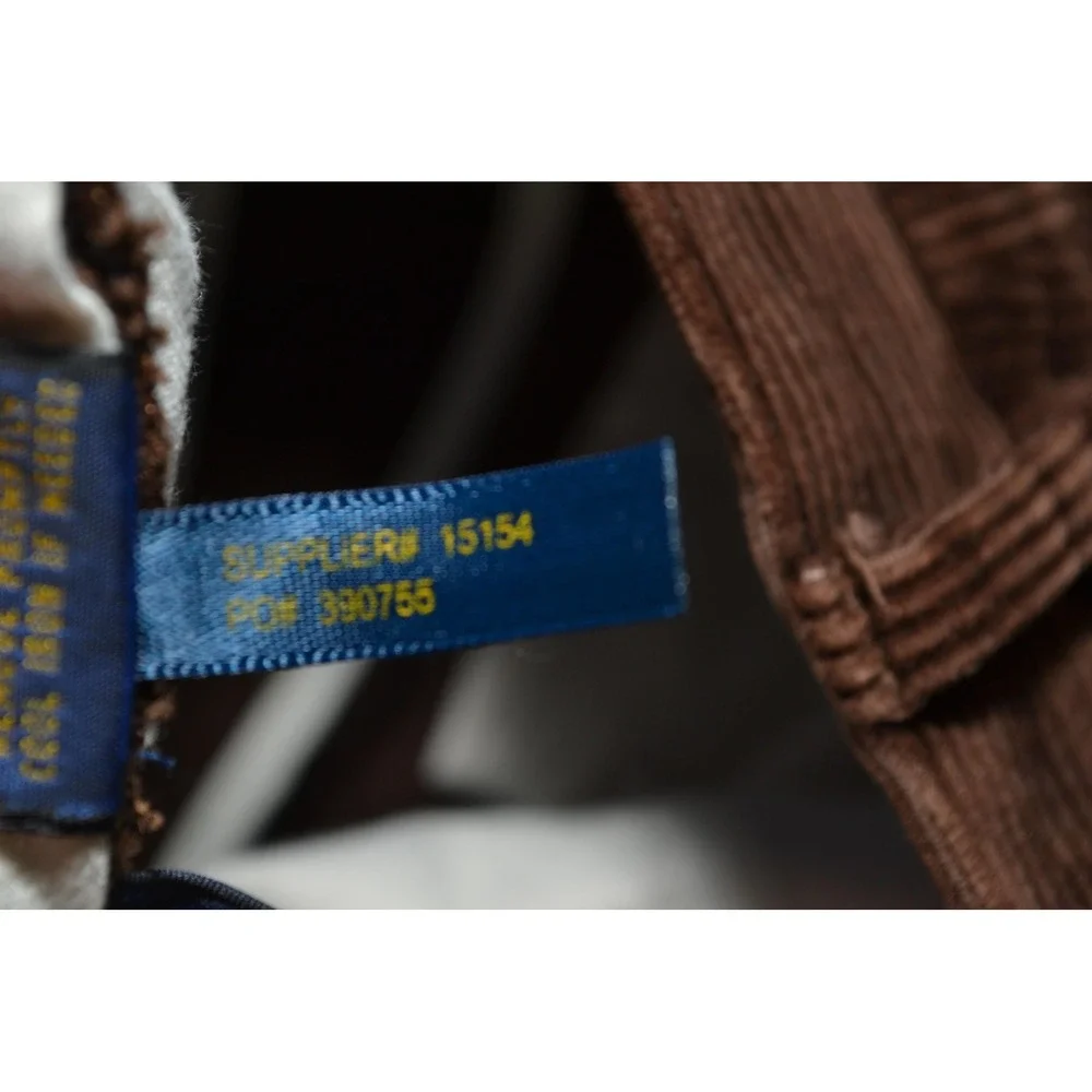 Polo‎ Ralph Lauren Corduroy Pants Mens 32x29 Brown Classic Fit Stretch Chinos